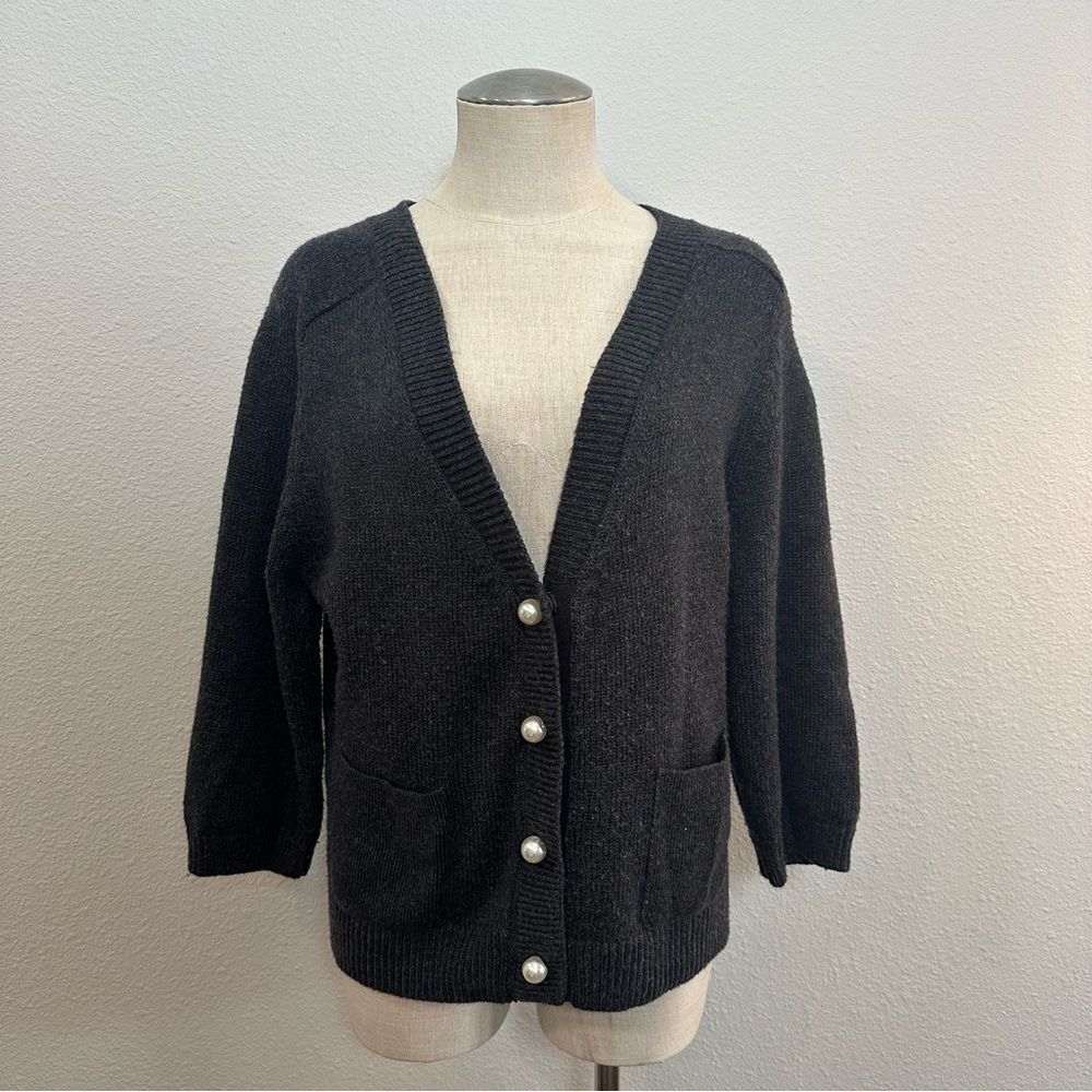 CAbi Cultured Gray Cardigan Sweater 288